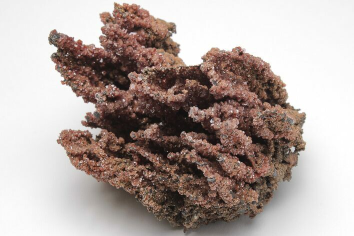 Lustrous Vanadinite Crystals on Goethite Stalactites - Morocco #209144